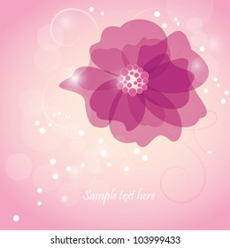 Floral wedding card