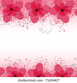 Floral wedding card