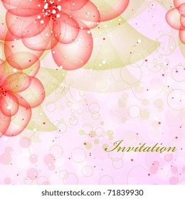Floral wedding card