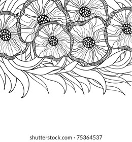Floral wedding card