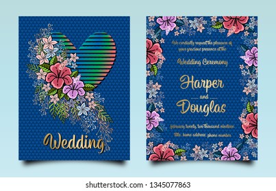 Floral Wedding Card Template