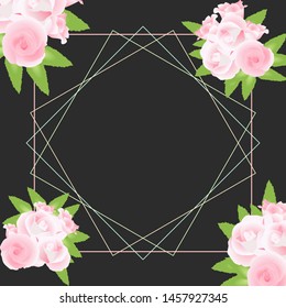 floral wedding frame minimalist design