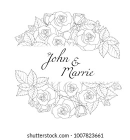 Floral wedding invitation