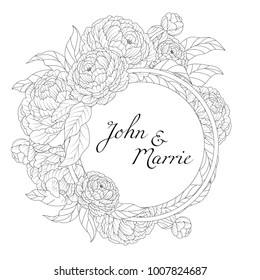 Floral wedding invitation