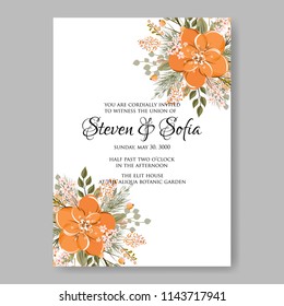 Floral wedding invitation 