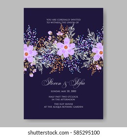 Floral wedding invitation