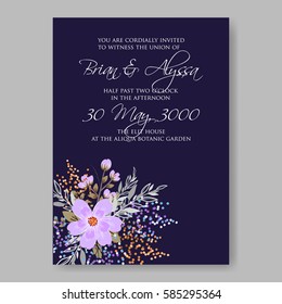 Floral wedding invitation