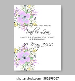 Floral wedding invitation