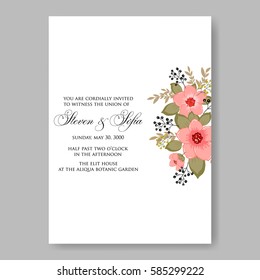 Floral wedding invitation