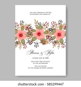 Floral wedding invitation