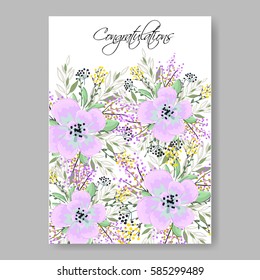 Floral wedding invitation