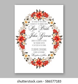 Floral wedding invitation