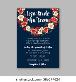 Floral wedding invitation
