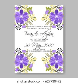 Floral wedding invitation