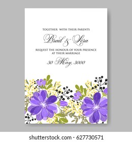 Floral wedding invitation