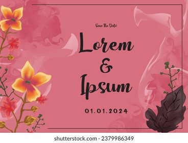 Floral wedding invitation background design