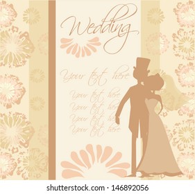 Floral wedding invitation card