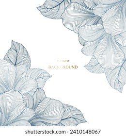 Floral wedding invitation card with amaryllis flowers. Gentle abstract floral background. Vector element for print, design.