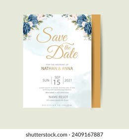 Floral Wedding Invitation Card. Illustrator and designer. Wedding Invites, save the date, Birthday Invites, Video Invites, E-Cards.