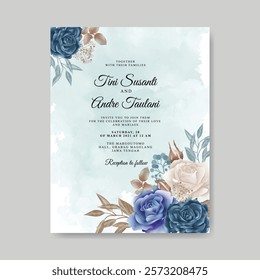 Floral Wedding Invitation Card. Illustrator and designer. Wedding Invites, save the date, Birthday Invites, Video Invites, E-Cards.