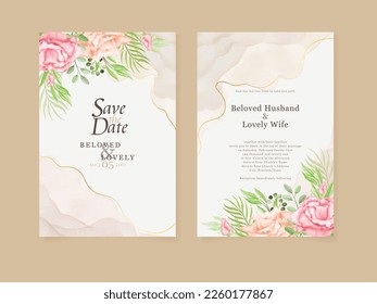 Floral Wedding Invitation Card Template