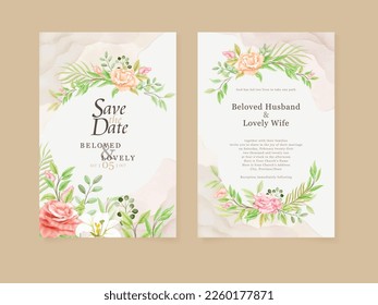 Floral Wedding Invitation Card Template