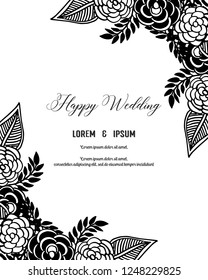 Floral Wedding Invitation elegant invite hand draw