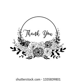  Floral Wedding Invitation elegant invite, save the date, reception card with copy space, hand draw style.