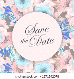Floral Wedding Invitation elegant invite card vector