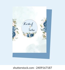 Floral Wedding Invitation. Illustrator and designer. Wedding Invites, save the date, Birthday Invites, Video Invites, E-Cards.