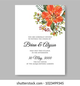 Floral wedding invitation printable template