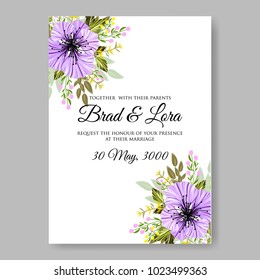 Floral wedding invitation printable template