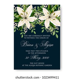 Floral wedding invitation printable template