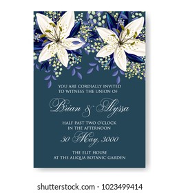 Floral wedding invitation printable template