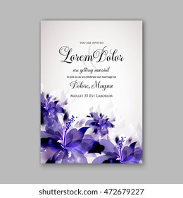 Floral wedding invitation template