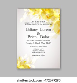 Floral wedding invitation template