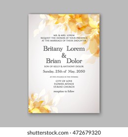Floral wedding invitation template