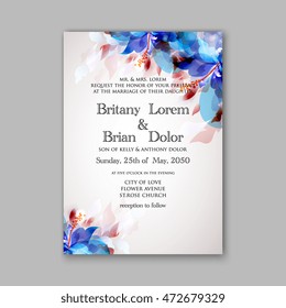 Floral wedding invitation template