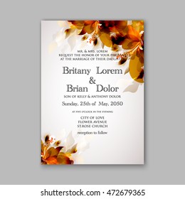 Floral wedding invitation template