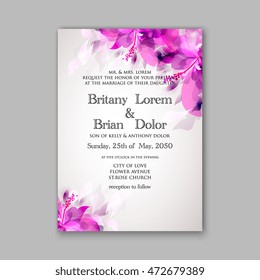 Floral wedding invitation template