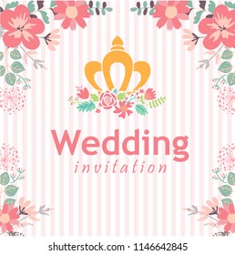Floral Wedding Invitation Template Background