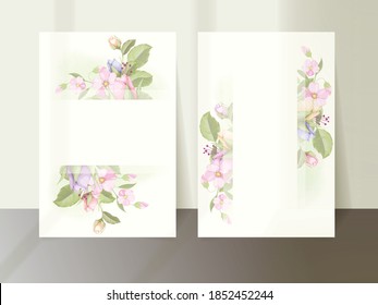 Floral Wedding Invitation Template Design 