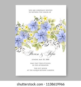 Floral wedding invitation template Vector card of peony poinsettia rose anemone fir winter christmas wreath