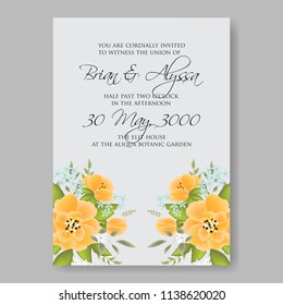 Floral wedding invitation template Vector card of peony poinsettia rose anemone fir winter christmas wreath