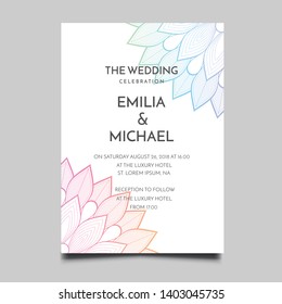 Floral Wedding Invitation  Template Vector Design