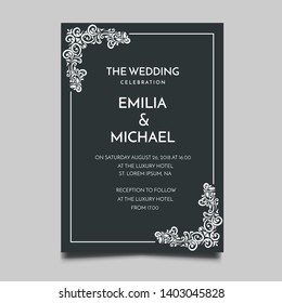 Floral Wedding Invitation  Template Vector Design