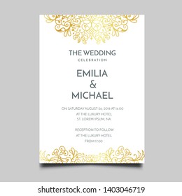 Floral Wedding Invitation  Template Vector Design