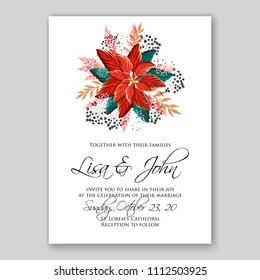 Floral wedding invitation vector card template printable background