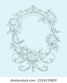 Floral Wedding monogram crest design. Vintage wedding monogram design. Wedding initial.