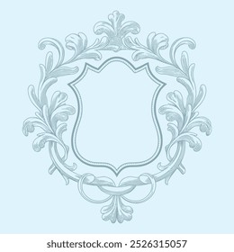 Design de crista de monograma de casamento floral. Projeto de monograma de casamento vintage. Inicial do casamento.